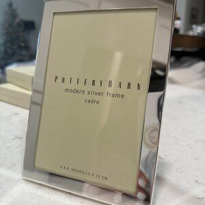 Pottery Barn Modern Silver Frame 4X6